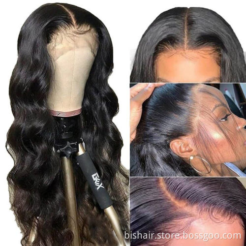 BIS Brazilian body wave 13x4 front lace wig human hair 150 density lace swiss front  22 24 inch wig for female human hair